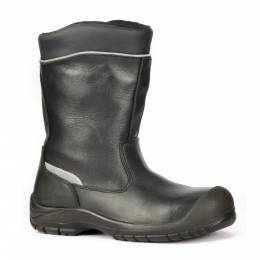 genuine leather safety shoes and black military boots and security boots