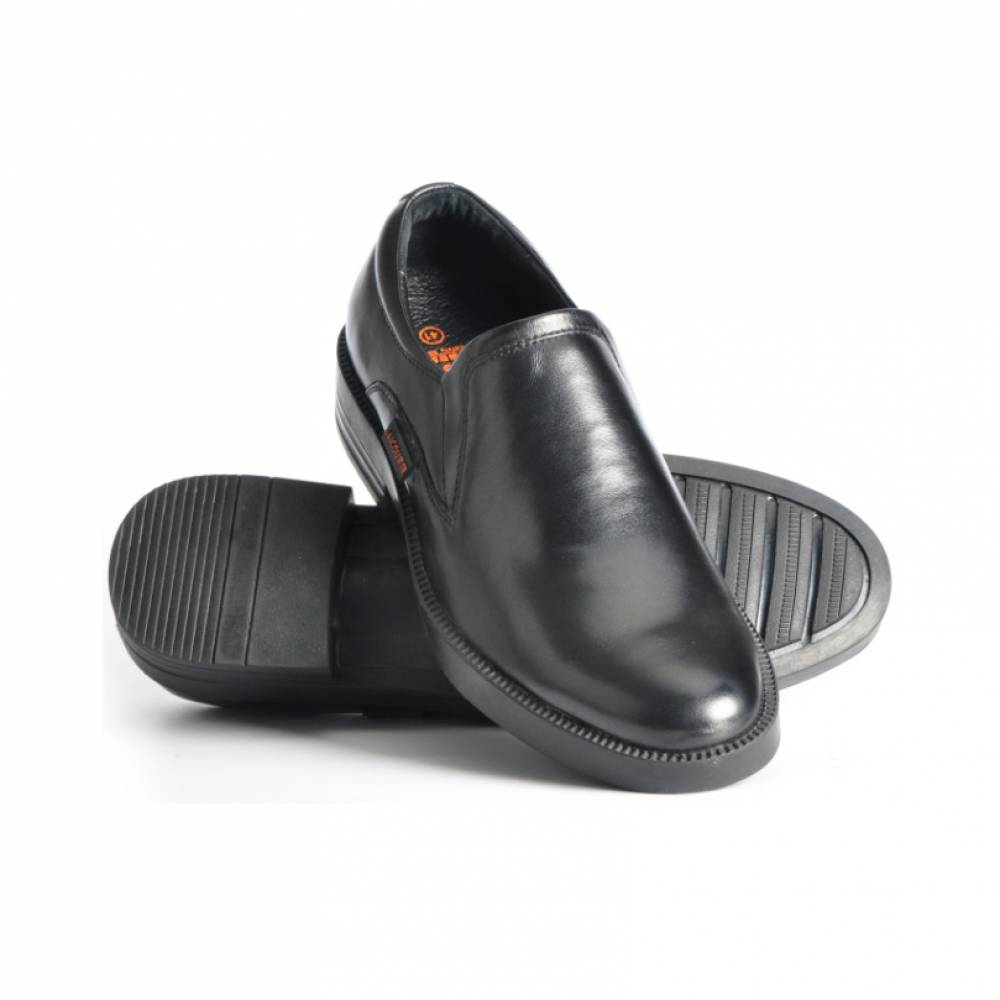 latest style black leather no lace men office dress safety shoes ...